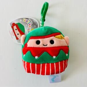 Squishmallows | Bartie Christmas Elf Mini Keychain Christmas NWT